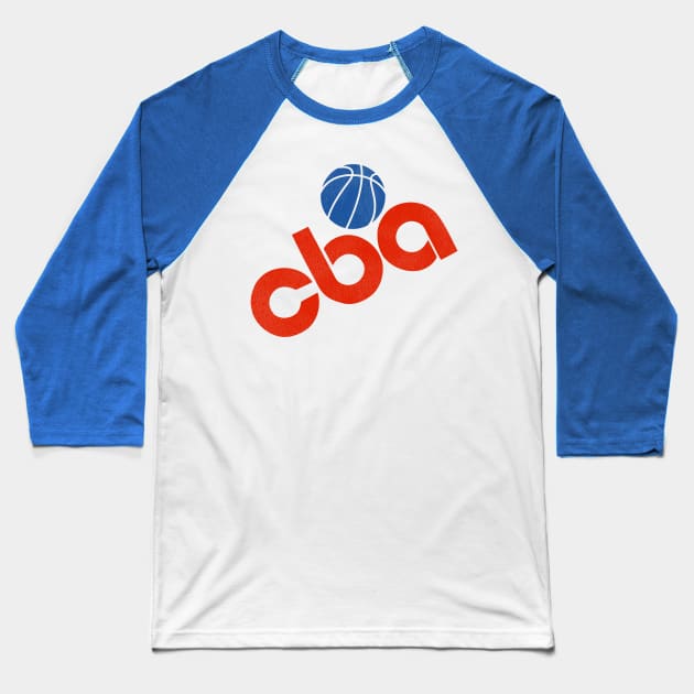 Defunct CBA Basketball League Baseball T-Shirt by Defunctland